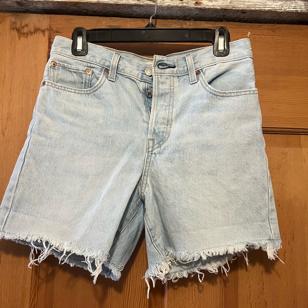 Levi's Light Wash Denim Cutoff Jean Shorts